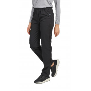 NOIR - Pantalon élastiqué professionnel de travail mixte aide a domicile infirmier auxiliaire de vie médical