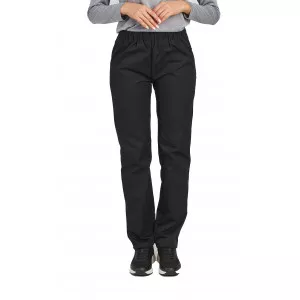 NOIR - Pantalon élastiqué professionnel de travail mixte médical auxiliaire de vie infirmier aide a domicile