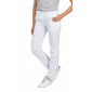 BLANC - Pantalon professionnel de travail mixte auxiliaire de vie médical aide a domicile infirmier