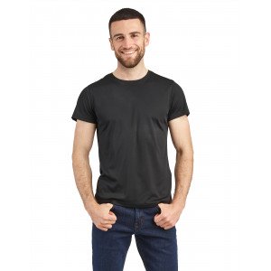 NOIR - Tee-shirt professionnel de travail à manches courtes homme aide a domicile infirmier auxiliaire de vie médical
