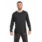 NOIR - Tee-shirt professionnel de travail à manches longues homme auxiliaire de vie médical aide a domicile infirmier