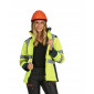 JAUNE/GRIS - Parka professionnel de travail femme logistique artisan manutention chantier