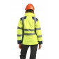 JAUNE/GRIS - Parka professionnel de travail femme logistique artisan manutention chantier