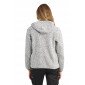 GRIS - Veste à capuche zippée chinée professionnelle de travail à manches longues femme auxiliaire de vie infirmier aide a domic