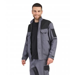GRIS/NOIR - Blouson professionnel de travail homme transport chantier manutention artisan