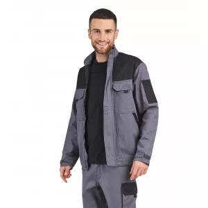 GRIS/NOIR - Blouson professionnel de travail homme transport chantier manutention artisan