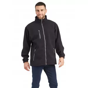 NOIR - Veste polaire professionnelle de travail à manches longues mixte aide a domicile médical auxiliaire de vie infirmier