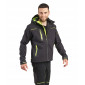 NOIR/FLUO - Veste de travail professionnelle à manches longues mixte logistique chantier transport artisan