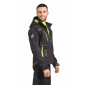 NOIR/FLUO - Veste de travail professionnelle à manches longues mixte logistique chantier transport artisan