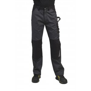 GRIS/NOIR - Pantalon de travail professionnel homme manutention artisan logistique chantier
