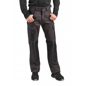 GRIS/NOIR - Pantalon de travail professionnel homme manutention artisan transport chantier