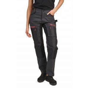 GRIS/NOIR - Pantalon de travail professionnel femme transport artisan manutention chantier