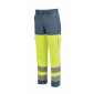 GRIS/JAUNE - Pantalon haute visibilité professionnel de travail homme manutention chantier logistique artisan