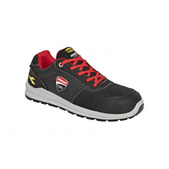 NOIR/GRIS - Chaussure de sécurité S3S professionnelle de travail noire en cuir EN ISO 20345 S3S homme logistique chantier transp
