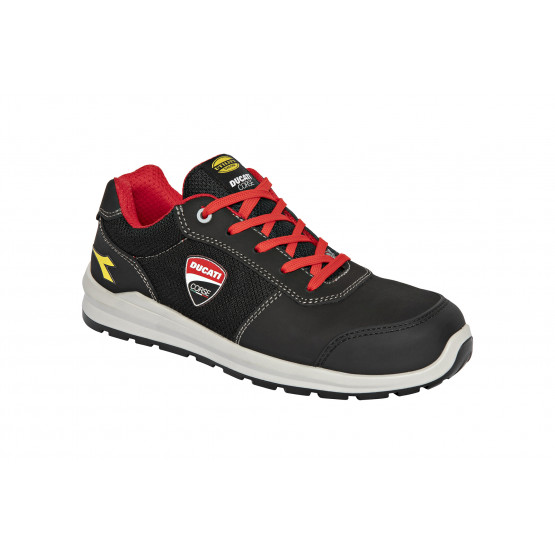 NOIR/GRIS - Chaussure de sécurité S1PS professionnelle de travail noire en cuir EN ISO 20345 S1PS homme transport artisan logist