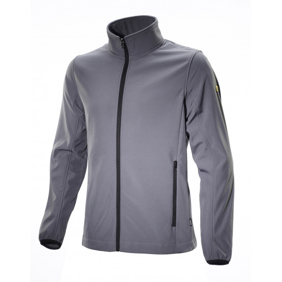 GRIS - Softshell professionnelle de travail homme logistique artisan manutention chantier
