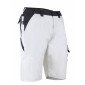 BLANC/GRIS - Bermuda professionnel de travail homme manutention artisan logistique chantier