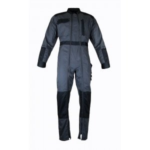 GRIS/NOIR - Combinaison professionnelle de travail homme manutention chantier transport artisan