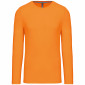 ORANGE - Tee-shirt professionnel de travail à manches longues homme aide a domicile infirmier auxiliaire de vie médical
