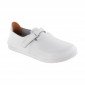 BLANC - Chaussure professionnelle de travail blanche noire en cuir EN ISO 20347 femme aide a domicile infirmier auxiliaire de vi