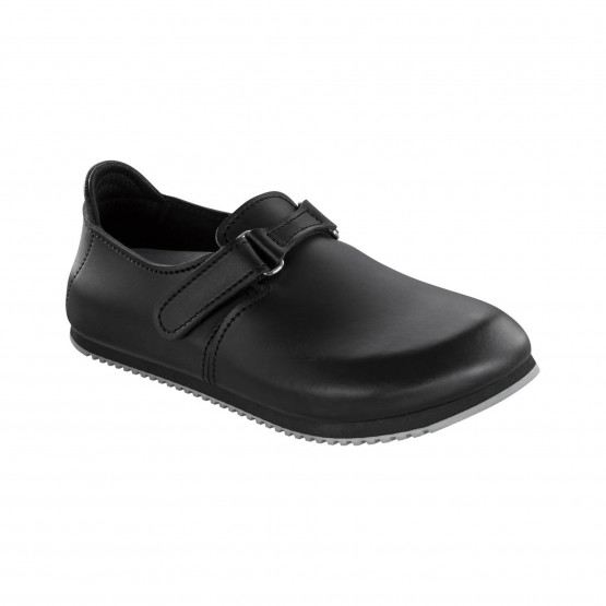 Chaussure professionnelle de travail blanche noire en cuir EN ISO 20347 femme aide a domicile medical auxiliaire de vie CHF31 L Echoppe