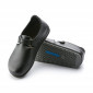 NOIR - Chaussure professionnelle de travail blanche noire en cuir EN ISO 20347 femme aide a domicile médical auxiliaire de vie