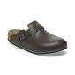 MARRON - Sabot professionnel de travail blanc noir en cuir EN ISO 20347 mixte auxiliaire de vie médical aide a domicile infirmie