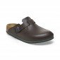 MARRON - Sabot professionnel de travail blanc noir en cuir EN ISO 20347 mixte auxiliaire de vie médical aide a domicile infirmie