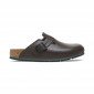 MARRON - Sabot professionnel de travail blanc noir en cuir EN ISO 20347 mixte auxiliaire de vie médical aide a domicile infirmie