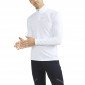 BLANC - Tee-shirt professionnel de travail à manches longues homme transport chantier logistique artisan