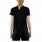 NOIR - Tee-shirt professionnel de travail à manches courtes femme logistique artisan manutention chantier