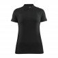 NOIR - Tee-shirt professionnel de travail à manches courtes femme logistique artisan manutention chantier