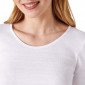 BLANC - Tee-shirt professionnel de travail à manches longues femme logistique chantier manutention artisan