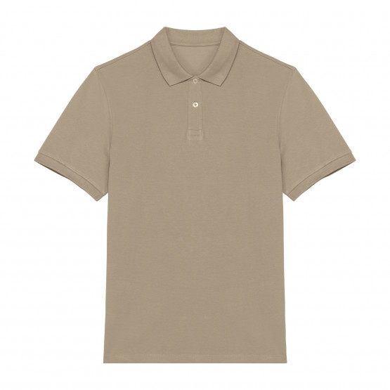 BEIGE - Polo professionnel de travail 100% coton homme transport chantier manutention artisan
