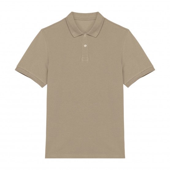 BEIGE - Polo professionnel de travail 100% coton homme artisan manutention chantier transport