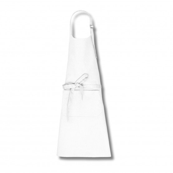 BLANC - Tablier de cuisine professionnel blanc noir mixte cuisine restaurant hôtel restauration