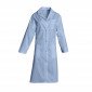 BLEU - Blouse professionnelle de travail à manches longues femme aide a domicile infirmier auxiliaire de vie médical