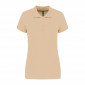 BEIGE - Polo professionnel de travail 100% coton femme auxiliaire de vie infirmier aide a domicile médical