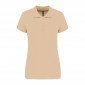 BEIGE - Polo professionnel de travail 100% coton femme aide a domicile médical auxiliaire de vie infirmier