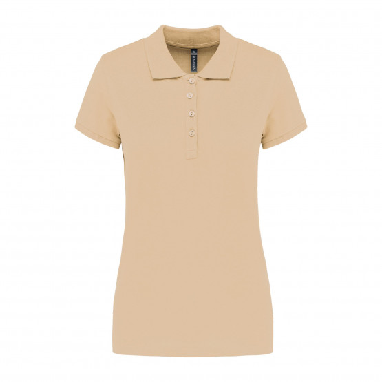 BEIGE - Polo professionnel de travail 100% coton femme auxiliaire de vie infirmier aide a domicile médical