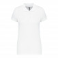 BLANC - Polo professionnel de travail 100% coton femme auxiliaire de vie infirmier aide a domicile médical