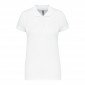 BLANC - Polo professionnel de travail 100% coton femme aide a domicile médical auxiliaire de vie infirmier