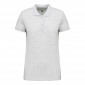 GRIS - Polo professionnel de travail 100% coton femme auxiliaire de vie infirmier aide a domicile médical