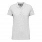 GRIS - Polo professionnel de travail 100% coton femme aide a domicile médical auxiliaire de vie infirmier