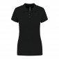 NOIR - Polo professionnel de travail 100% coton femme aide a domicile médical auxiliaire de vie infirmier