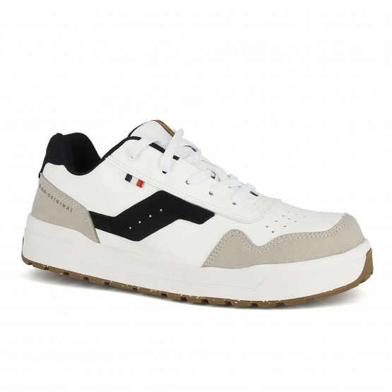 BLANC/NOIR - Chaussure de sécurité S1PL professionnelle de travail blanche noire EN ISO 20345 S1PL mixte logistique chantier ma