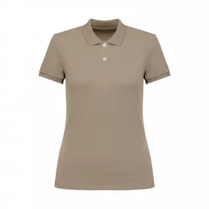 BEIGE - Polo professionnel de travail 100% coton femme manutention artisan transport chantier