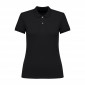 NOIR - Polo professionnel de travail 100% coton femme manutention artisan transport chantier