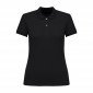 NOIR - Polo professionnel de travail 100% coton femme logistique artisan manutention chantier