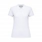 BLANC - Polo professionnel de travail 100% coton femme logistique chantier manutention artisan